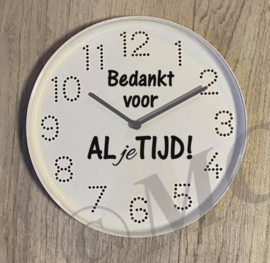 Klok - Bedankt voor al je tijd