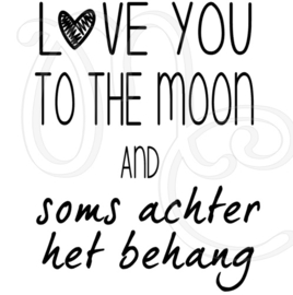 Love you to the moon and soms achter het behang
