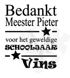 Bedankt juf /meester voor het geweldige schooljaar