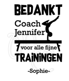 Bedankt coach - Turnen / gymnastiek