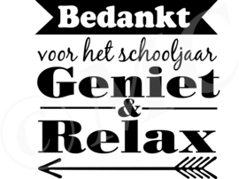 bedankt voor het schooljaar geniet & relax