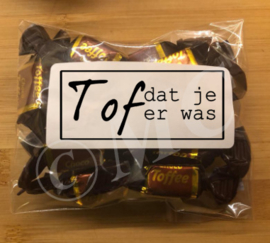 Sluit etiket: Tof dat je er was