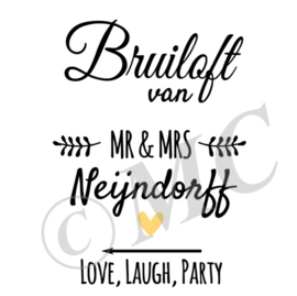 Sticker -Bruiloft van