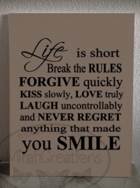 Life is short