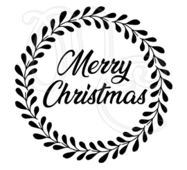 Sticker - Merry christmas krans