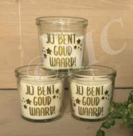 Kaars in glas - Jij bent goud waard