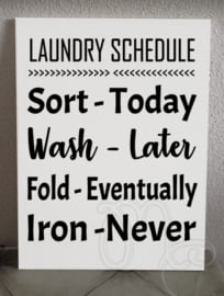 Laundry schedule