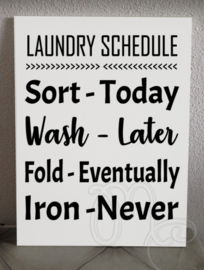 Laundry schedule