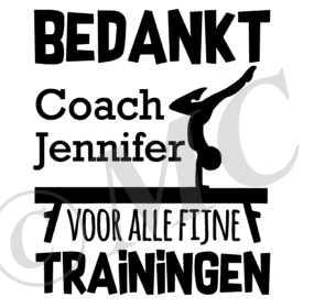 Bedankt coach - Turnen / gymnastiek