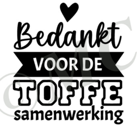 Bedankt voor de toffe samenwerking