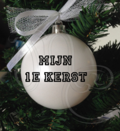 Kerstbal "naam " sterren