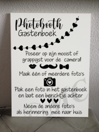 Tekstbord - Photobooth gastenboek