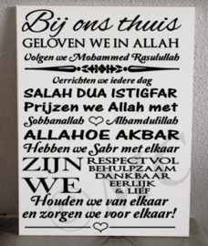 Bij ons thuis geloven we in Allah