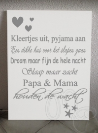 Kleertjes uit, pyjama aan