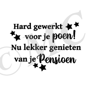 Hard gewerkt voor je poen