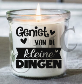 Kaars in glas - Geniet van de kleine dingen