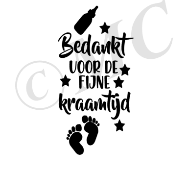 Bedankt voor de fijne kraamtijd