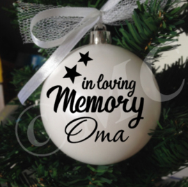 Kerstbal:  In loving memory