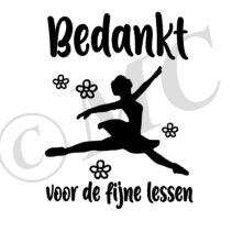 Bedankt voor de fijne lessen - Ballet