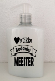 Etiket - Hartstikke bedankt meester