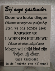 Bij onze gastouder