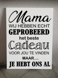 Mama Wij/Ik heb(ben) geprobeerd