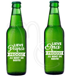 sticker - Lieve Papa / Opa proost je bent de beste!