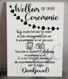 Welkom op onze ceremonie