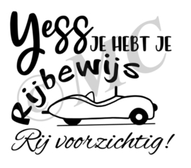 yess je hebt je rijbewijs