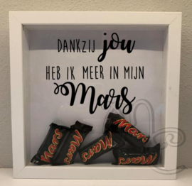 3d fotolijstje "Dankzij jou heb ik meer in mijn mars"