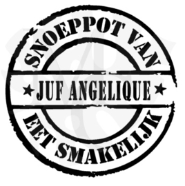 Snoeppot van juf  "naam"