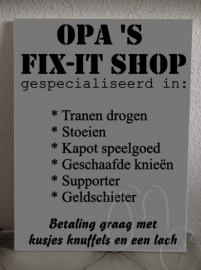 Opa's fix-it shop