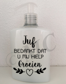 Etiket - Juf bedankt dat u mij hielp groeien