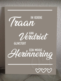 In iedere traan van verdriet