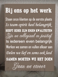 Bij ons op het werk "gaan we ervoor"