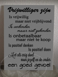 Vrijwilliger zijn