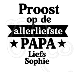 Proost op de allerliefste papa / opa (banner)