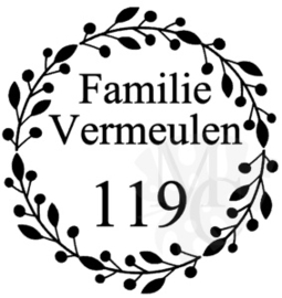 Huisnummer / Familie naam (verschillende lettertypes)