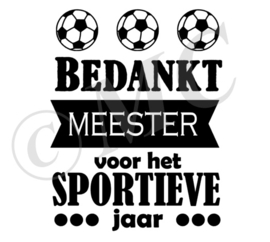 Bedankt meester voor het sportieve jaar