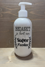 Zeeppompje - Bedankt je bent een super meester /juf