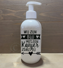 Zeeppompje - Wij zijn blij met een kanjer zoals jij (witte pomp)