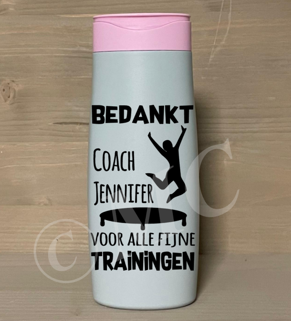 Douchegel: Bedankt coach -Trampoline