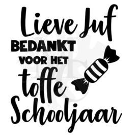 Lieve Juf bedankt voor het toffe schooljaar