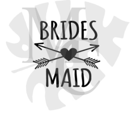 champagneglas sticker: Bridesmaid