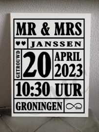 Mr and mrs - vak verdeling