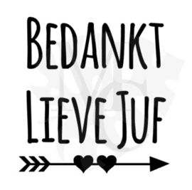 Bedankt lieve juf pijl