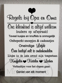 Regels bij Opa en Oma