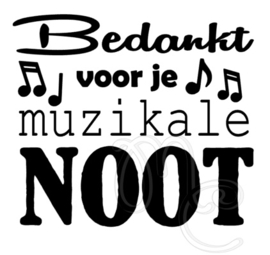 Bedankt voor je muzikale noot