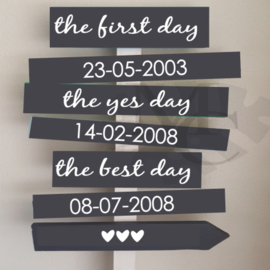 Stickers: first yes best day (tbv. sign bord)