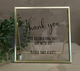 Industrieel lijstje - Thank you for celebrating this day with us